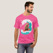 Capybara Vibes Beach Waves Capybara Wildlife Anima T-shirt (Voorkant volledig)