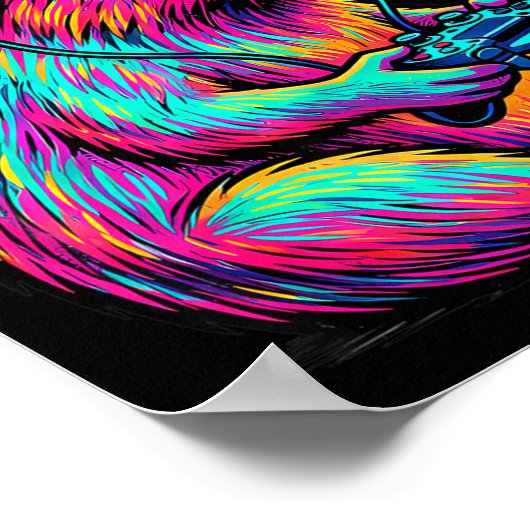 Capybara Video Games Gamer Funny Gaming Graphic Ki Poster (Hoek)