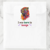 Capybara Vierkante Sticker (Tas)