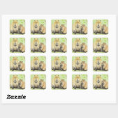 Capybara Vierkante Sticker (Vel)