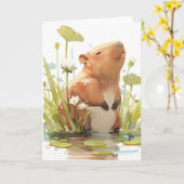 Capybara Vijver Retreat Kaart (Gele Bloem)