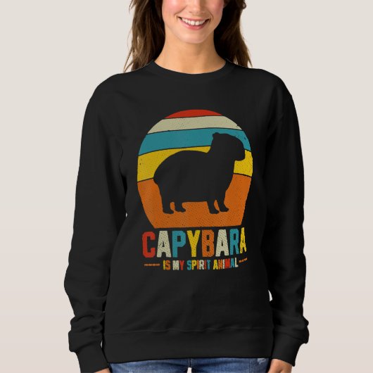 Capybara Vintage Funny Trui (Voorkant)