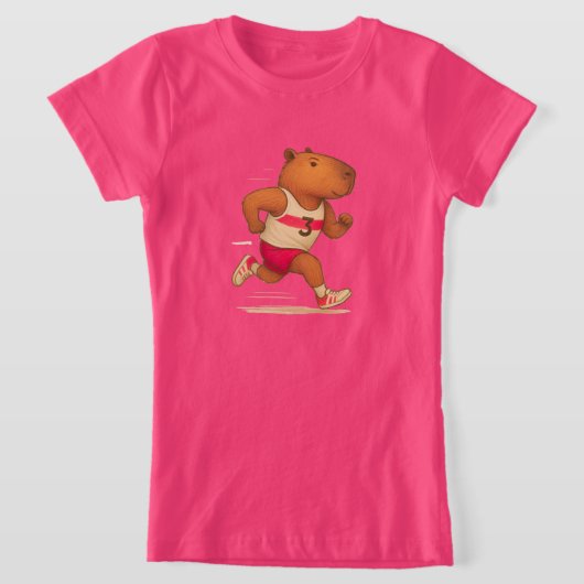 Capybara Voetbalsport Dier Capybara Athlet T-shirt (Laagn)