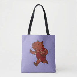 Capybara Voetbalsport Dier Capybara Athlet Tote Bag