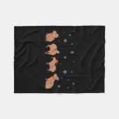 Capybara Vrolijk Kerstfeest Capybaras Lover Grappi Fleece Deken (Voorkant (Horizontaal))