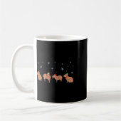 Capybara Vrolijk Kerstfeest Capybaras Lover Grappi Koffiemok (Links)
