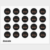 Capybara Vrolijk Kerstfeest Capybaras Lover Grappi Ronde Sticker (Vel)