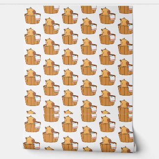 Capybara Wallpaper – Leuke dierenprint wanddecorat Behang