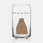 Capybara wat kijk je op Drinkware Set Blikvorm Glas (Voorkant)