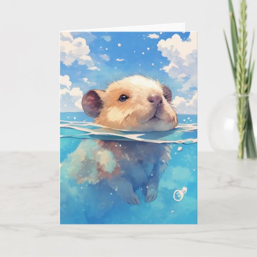 Capybara Waterig Wonderland Kaart (Voorkant)