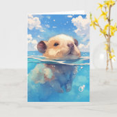Capybara Waterig Wonderland Kaart (Gele Bloem)