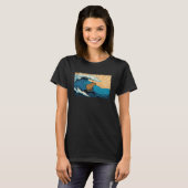 Capybara Wave Capibara Gnawer Beach Surfing T-shirt (Voorkant volledig)
