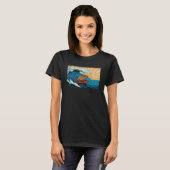 Capybara Wave  Surfing Capibara Animal T-shirt (Voorkant volledig)