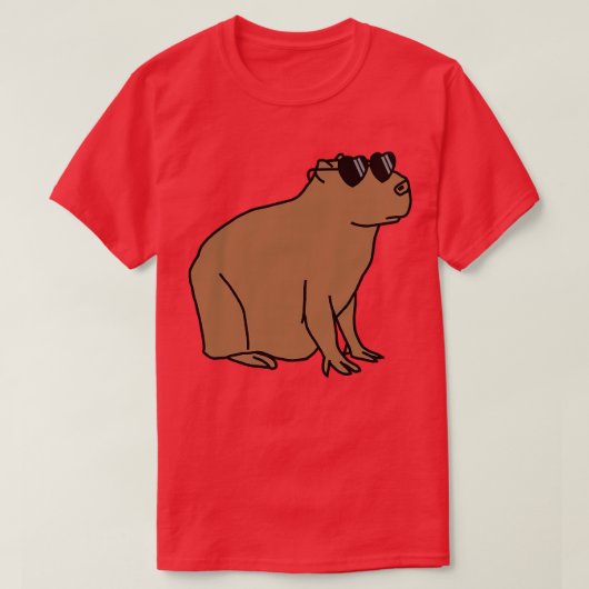 Capybara Wearing Sunbril T-shirt (Design voorkant)