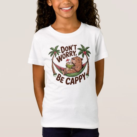 Capybara Wees blij T-shirt (Voorkant)