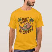 Capybara Wees blij T-shirt (Voorkant)