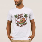 Capybara Wees blij T-shirt (Voorkant)