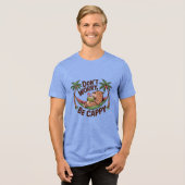 Capybara Wees blij Tri-Blend Shirt (Voorkant volledig)