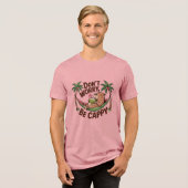 Capybara Wees blij Tri-Blend Shirt (Voorkant volledig)