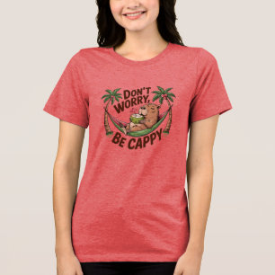 Capybara Wees Gelukkig Tri-Blend Shirt