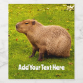 Capybara Wijn Etiket (Enkel label)