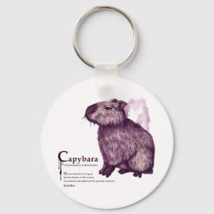 capybara - wijn sleutelhanger