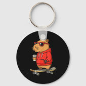 Capybara With Sungles Skater Capy  Sleutelhanger (Voorkant)