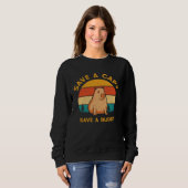 Capybara World Wildlife Day Animal Welfare Retro W Trui (Voorkant volledig)
