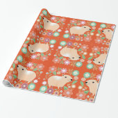 Capybara Wrapping Paper Cadeaupapier (Uitgerold)
