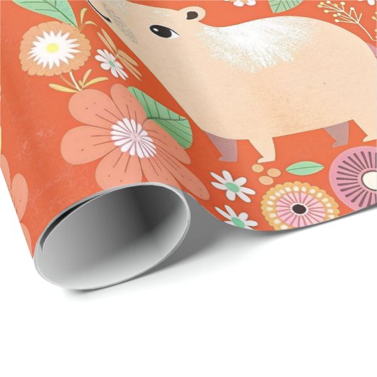 Capybara Wrapping Paper Cadeaupapier (Rol Hoek)
