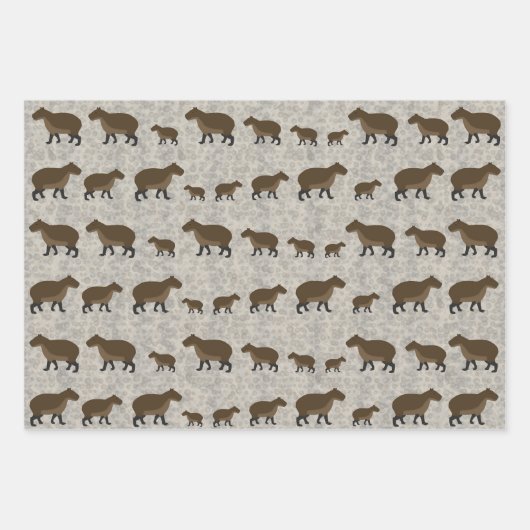 Capybara Wrapping Paper Sheets (Voorkant 3)