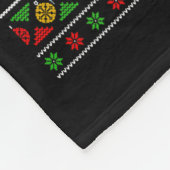 Capybara Xmas Pajamas Ugly Santa Riding Capybara C Fleece Deken (Hoek)