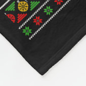 Capybara Xmas Pajamas Ugly Santa Riding Capybara C Fleece Deken (Hoek)