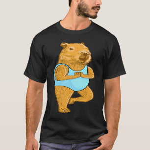 Capybara Yoga-houdingen Meditatie Workout-oefening T-shirt