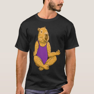Capybara Yoga houdt oefeningen over de voorbereidi T-shirt