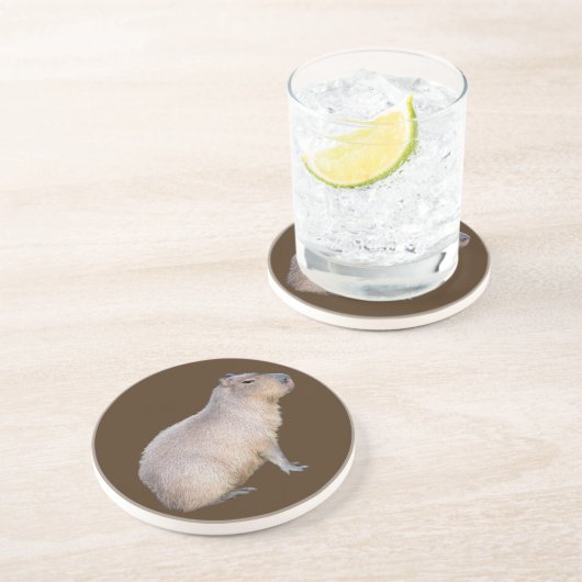 Capybara Zandsteen Onderzetter (Zijkant)