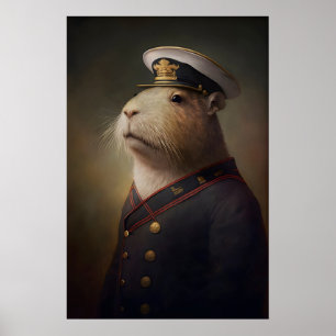 Capybara Zeiler Vintage Poster, Kunst Poster Print