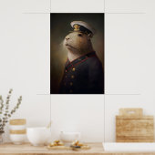 Capybara Zeiler Vintage Poster, Kunst Poster Print (Keuken)