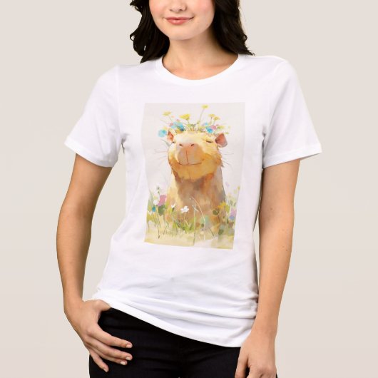 Capybara Zen Moment Tri-Blend Shirt (Voorkant)