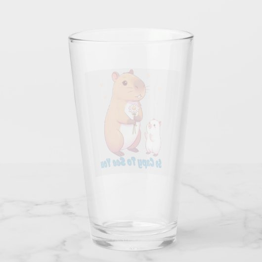 Capybara - zo capabel om je te zien glas (Achterkant)