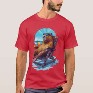 Capybara Zomervakantie Strand Oceaan Zee Capybara T-shirt