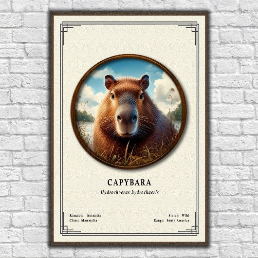 Capybara Zoölogie Serie Poster