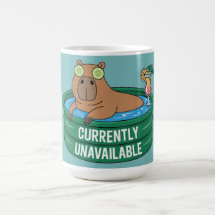 Capybara Zwembad Ontspanning Typografie Grafisch Koffiemok