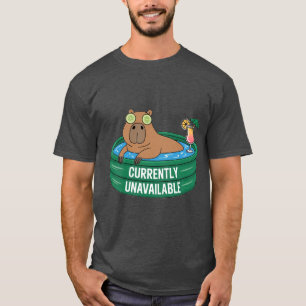 Capybara Zwembad Ontspanning Typografie Grafisch T-shirt