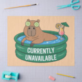 Capybara Zwembad Ontspanning Typografie Grafisch Tissuepapier (Craft)