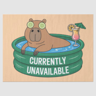 Capybara Zwembad Ontspanning Typografie Grafisch Tissuepapier