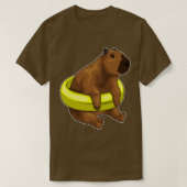 Capybara Zwemmen Reddingsboei T-shirt (Design voorkant)