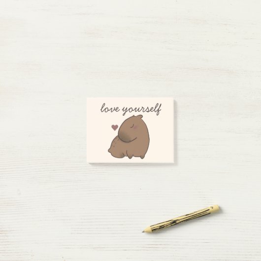 Capybarakoets Post-it® Notes (Op bureau)