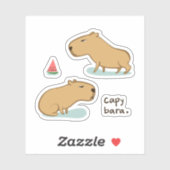 Capybaras 3"x 3"Custom-Cut Vinyl Stickers (Vel)