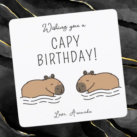 Capybaras Capybaras Birthday Kaart